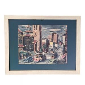 RARE 🔥 LAMARTINE LE GOULLON - 1945 San Francisco France Watercolor Lithograph